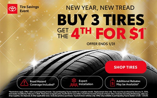 Buy 3 Tires, Get the 4th for $1