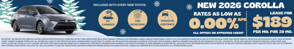 2026 Corolla Offer