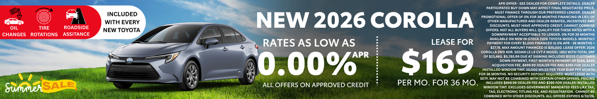 2026 Corolla Offer