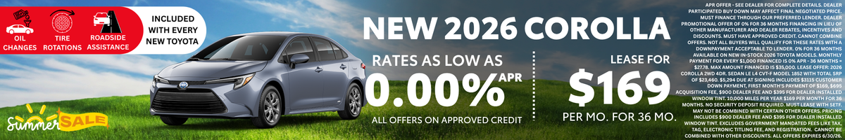 2026 Corolla Offer