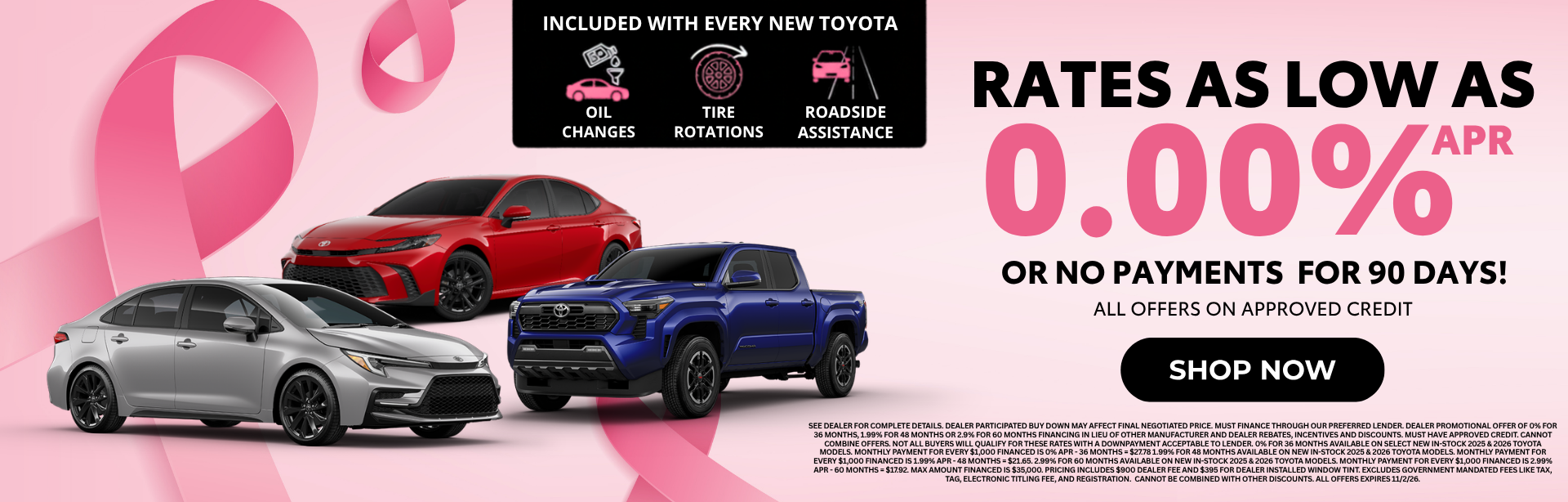Special Low Rate Financing