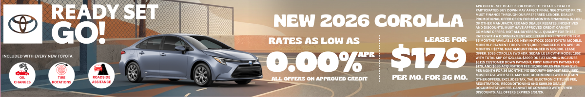 2026 Corolla Offer