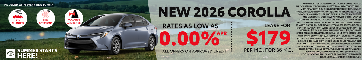 2026 Corolla Offer