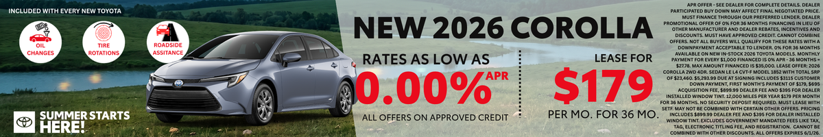 2026 Corolla Offer