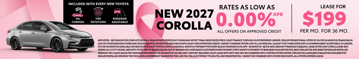 2026 Corolla Offer
